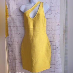 New With Tags Herve Leger x Forever 21 Yellow Bandage Dress Sz. XL Soldout Piece
